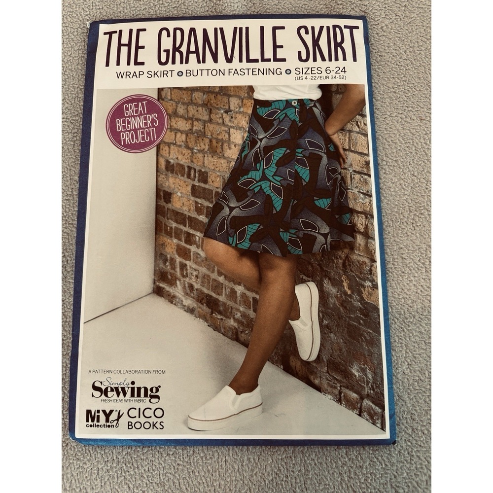 Granville Easy A Line Wrap Skirt Pattern Wendy Ward x Simply Sewing Uncut 6-24